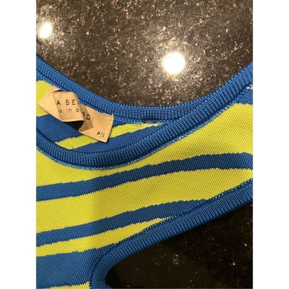 paola bernardi Flavia striped sleeveless cutout Knit bodysuit size S NWT349 - Picture 4 of 5